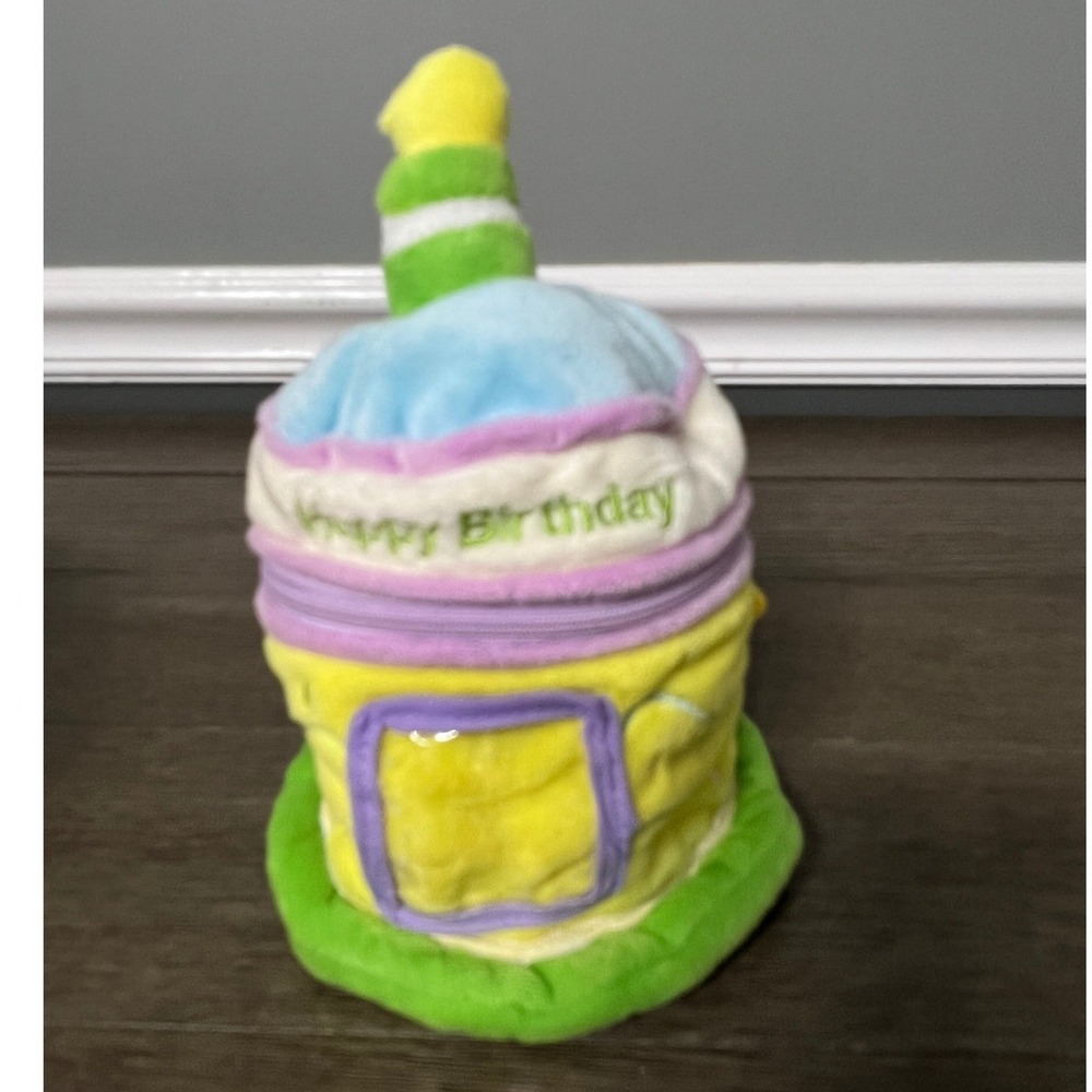 Genius Babies Plush Birthday Cake Playset Toy Gift Kids Party Hat Present 7"